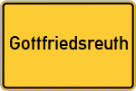 Place name sign Gottfriedsreuth