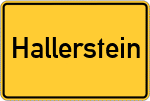 Place name sign Hallerstein