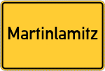 Place name sign Martinlamitz