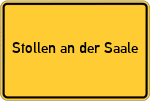 Place name sign Stollen an der Saale