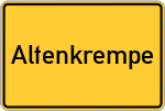 Place name sign Altenkrempe