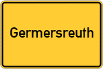 Place name sign Germersreuth