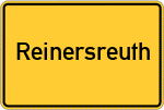 Place name sign Reinersreuth