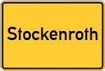 Place name sign Stockenroth