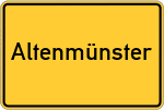 Place name sign Altenmünster, Schwaben