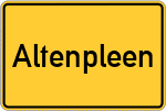Place name sign Altenpleen