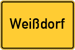 Place name sign Weißdorf
