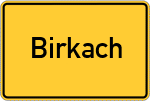 Place name sign Birkach