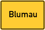 Place name sign Blumau