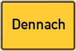 Place name sign Dennach