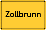 Place name sign Zollbrunn