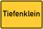 Place name sign Tiefenklein
