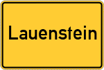 Place name sign Lauenstein, Oberfranken