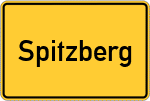 Place name sign Spitzberg