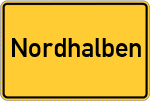 Place name sign Nordhalben
