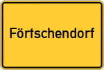 Place name sign Förtschendorf, Kreis Kronach