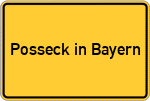 Place name sign Posseck in Bayern