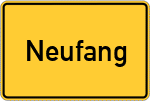 Place name sign Neufang, Kreis Kronach