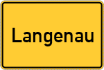 Place name sign Langenau, Oberfranken