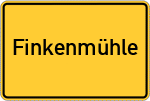 Place name sign Finkenmühle