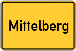 Place name sign Mittelberg