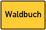 Place name sign Waldbuch, Oberfranken