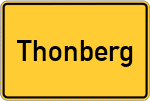 Place name sign Thonberg, Oberfranken