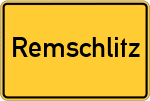 Place name sign Remschlitz, Kreis Kronach