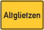 Place name sign Altglietzen
