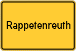 Place name sign Rappetenreuth