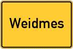 Place name sign Weidmes