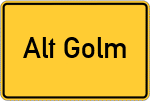 Place name sign Alt Golm