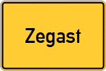 Place name sign Zegast