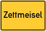 Place name sign Zettmeisel, Oberfranken