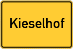 Place name sign Kieselhof, Oberfranken