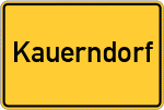 Place name sign Kauerndorf