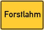 Place name sign Forstlahm