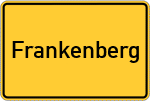 Place name sign Frankenberg, Kreis Kulmbach