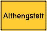 Place name sign Althengstett