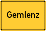 Place name sign Gemlenz