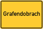 Place name sign Grafendobrach