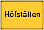 Place name sign Höfstätten
