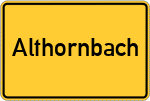 Place name sign Althornbach