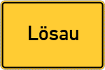 Place name sign Lösau