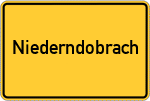 Place name sign Niederndobrach
