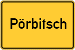 Place name sign Pörbitsch