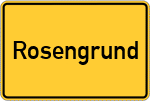 Place name sign Rosengrund