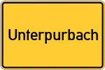 Place name sign Unterpurbach