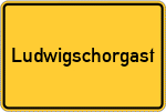 Place name sign Ludwigschorgast