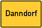 Place name sign Danndorf, Oberfranken